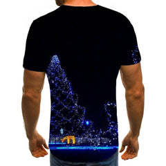 street lighting tshirt festival t shirt 3D art costume Cool Christmas men