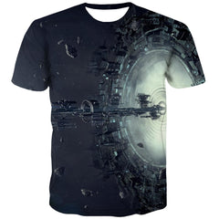 Airship tshirt Funny 3D t shirt air ship Casual men art costume flying ship