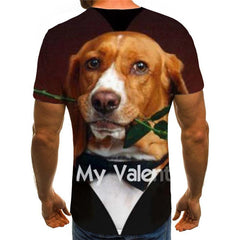 dog t shirts Puppy Cute Pets clothing art costume big Smart dogs Cool men