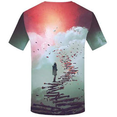Graffiti T-shirt Men Art T-shirts 3d Abstract Tshirts Casual Painting Tshirt Printed Harajuku Shirt Print Short Sleeve T shirts - KYKU