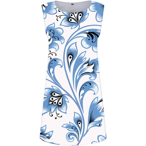 Flower Dress Women Leaf Beach White Boho Womens Clothing Casual