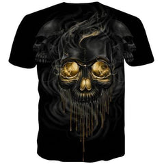 Skull T-shirt Men Terror T-shirts 3d Military Tshirts Casual Gothic Tshirts Novelty Funny T shirts Funny Short Sleeve T shirts - KYKU