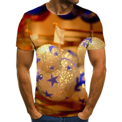 christmas tree decoration shirt festival tee shirt art costume Christmas Cool men