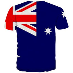 Australian Flag T-shirt Men Graffiti T-shirts 3d Australia T-shirts Graphic Art Tshirts Novelty Harajuku T shirts Funny - KYKU