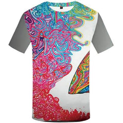 Graffiti T shirts Men Art T-shirts 3d Colorful Tshirts Casual Harajuku Tshirts Novelty Abstract Shirt Print Short Sleeve - KYKU