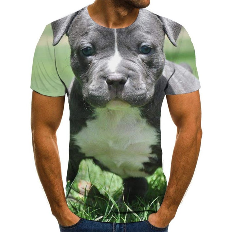 
dog tshirt Funny 3D t shirt Puppy Cute animal big Smart dogs men's Cool art costume
                