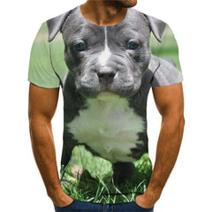 dog tshirt Funny 3D t shirt Puppy Cute animal big Smart dogs men's Cool art costume
