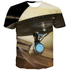 Airship tshirt Novelty 3D shirt air ship Cool men art costume flying ship