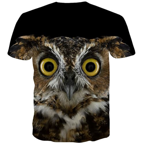 
Owl T shirts Men Animal Tshirt Printed Funny Shirt Print Halloween Tshirt Anime Street T-shirts Graphic Short Sleeve T shirts - KYKU
                