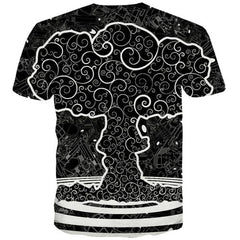 Mushroom Cloud T shirts Men Psychedelic Tshirts Casual Black Tshirt Anime Gothic T shirts Funny War Tshirts Novelty Short Sleeve - KYKU