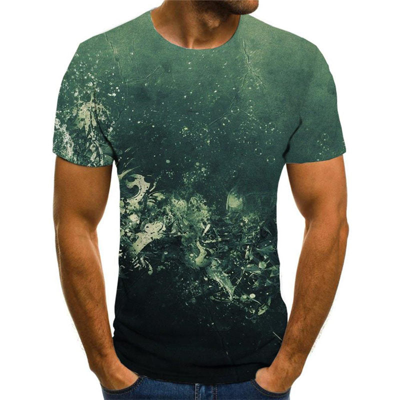 
Dark green irregular grain t shirt top tee special texture Cool art costume different man
                