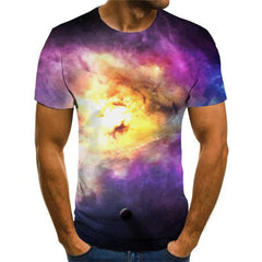 tshirt abstract  personality Print clothes  men's fun geometric colorful art art costume Cool