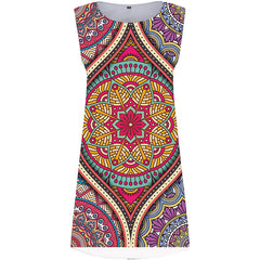 Flower Dress Women Graphics Beach Colorful Boho Geometric 3d Print Womens Clothing Vintage