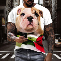 shirts dog Puppy Cute Pets Print clothes art costume Cool men big Smart dogs