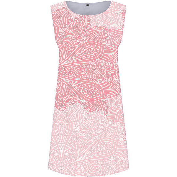Flower Dress Women Colorful Vestido Sexy Graphics Ladies Dresses Pink Boho Womens Clothing Elegant