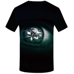 Eye T-shirt Men Geometric Shirt Print Abstract Tshirt Printed Black T-shirts 3d Novel T-shirts Graphic Short Sleeve Full Print - KYKU