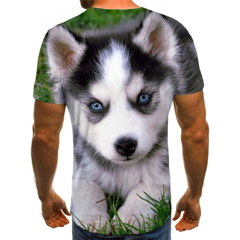 
shirt Husky dog clothing Puppy Cute Pets big Smart dogs Casual men art costume
                