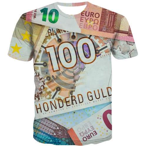 
European Dollar T shirts Men Money Shirt Print Mechanical T shirts Funny Geometric Tshirts Novelty Harajuku T-shirts Graphic - KYKU
                