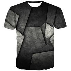 Black irregular 3D texture shirt special texture Casual different men art costume Casual