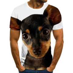 shirts dog Puppy Cute animal Hip hop tshirt 3D big Smart dogs Cool outfits men