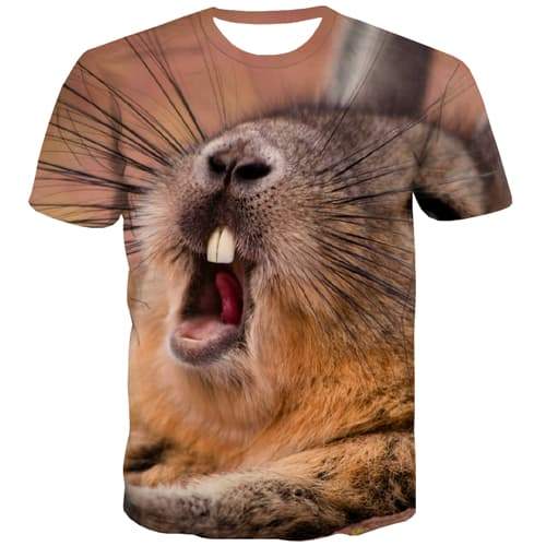 Mouse T shirts Men Animal Tshirt Anime Lovely Tshirts Cool Harajuku T-shirts 3d Funny T shirts Funny Short Sleeve T shirts Men - KYKU