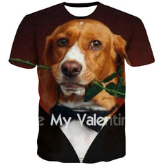 dog t shirts Puppy Cute Pets clothing art costume big Smart dogs Cool men