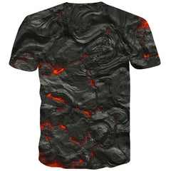 Flame T shirts Men Rock T-shirts Graphic Black Tshirts Cool Gothic Tshirt Anime Harajuku Tshirts Casual Short Sleeve summer - KYKU