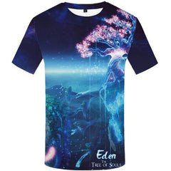 Deer T shirts Men Animal Tshirts Casual Tree Tshirt Printed Colorful Tshirt Anime Harajuku T shirts Funny Short Sleeve summer - KYKU