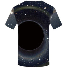Galaxy Space T shirts Men Black Hole Tshirts Casual Psychedelic T-shirts Graphic Black Tshirts Cool Nebula Tshirt Printed - KYKU