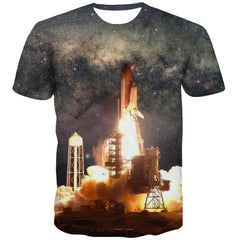 Airship t shirt Hip hop tshirt 3D air ship Cool flying ship art costume men