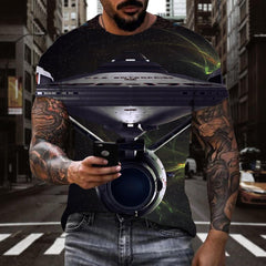 t shirt Airship air ship Casual Casual flying ship men art costume