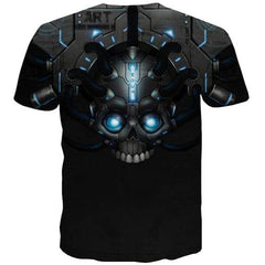 Skull T-shirt Men Military T shirts Funny Metal T-shirts Graphic Hip Hop T-shirts 3d Rock Tshirt Printed Short Sleeve summer - KYKU