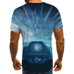 shirt Airship t shirt 3D air ship men Casual flying ship art costume