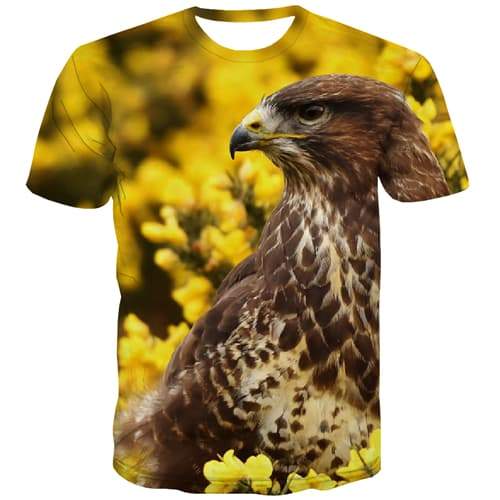 Eagle T shirts Men Animal Tshirts Casual Funny Tshirt Printed Personality T-shirts 3d Hip Hop Shirt Print Short Sleeve - KYKU