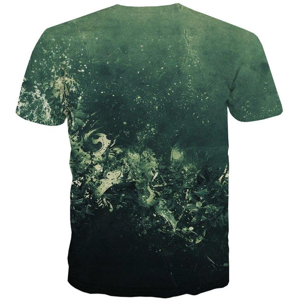
Dark green irregular grain t shirt top tee special texture Cool art costume different man
                
