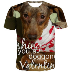 t shirt dog Puppy Cute Pets Hip hop tshirt 3D Cool big Smart dogs men art costume