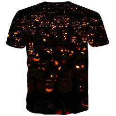 Halloween T shirts Men Pumpkin Shirt Print Cosplay T shirts Funny Flame T-shirts Graphic Funny T-shirts 3d Short Sleeve - KYKU