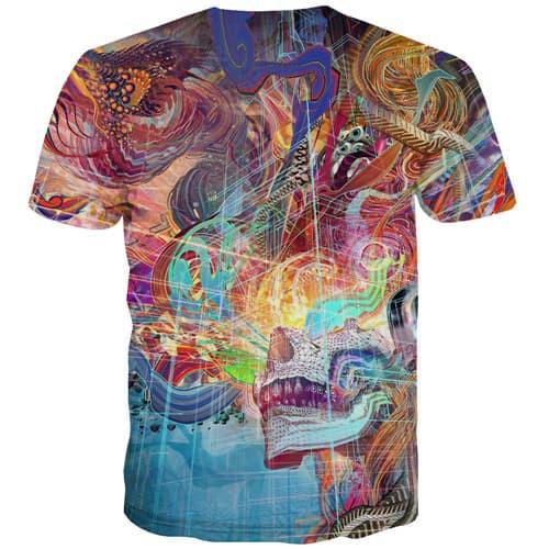 
Skull T-shirt Men Colorful Tshirts Novelty Abstract Tshirt Anime Psychedelic Tshirts Cool Gothic Shirt Print Short Sleeve - KYKU
                