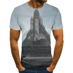 Airship t shirt air ship t shirt 3D flying ship art costume Cool men