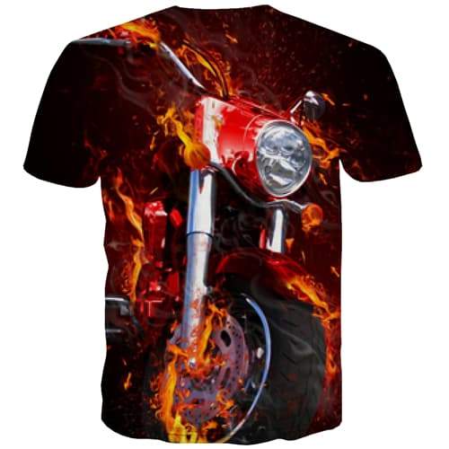 
Flame T shirts Men Locomotive Tshirts Casual Punk Shirt Print Rock T-shirts 3d Hip Hop T shirts Funny Short Sleeve Hip hop - KYKU
                