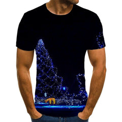 street lighting tshirt festival t shirt 3D art costume Cool Christmas men
