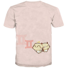 cute cat shirt abstract personality Hip hop tshirt 3D art costume Casual men fun geometric colorful art