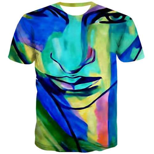 Graffiti T shirts Men Colorful T-shirts Graphic Abstract Tshirt Printed Hip Hop T-shirts 3d Street Tshirts Novelty Short Sleeve - KYKU