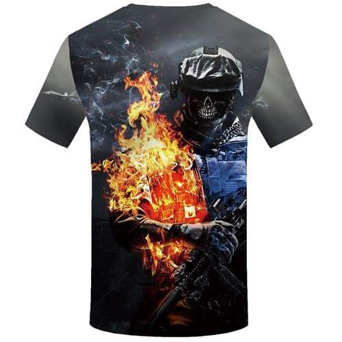 
Skull T-shirt Men Flame T-shirts 3d Military Shirt Print Metal Tshirt Anime Cosplay Tshirts Novelty Short Sleeve T shirts Unisex - KYKU
                