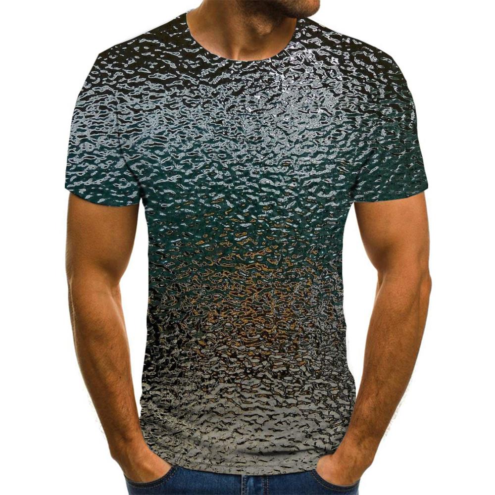 
Dark green water ripples shirt Funny 3D t shirt special texture Cool art costume different men
                