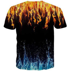 Flame T shirts Men Black T-shirts Graphic Yin Yang Tshirt Printed Punk T shirts Funny Gothic Tshirts Novelty Short Sleeve summer - KYKU