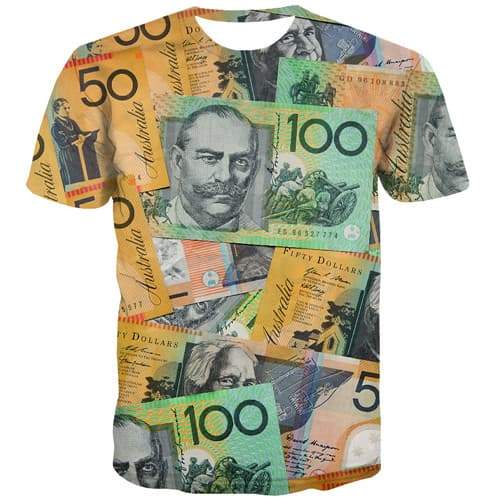 Money T-shirt Men Vintage T shirts Funny Colorful Tshirts Casual Harajuku Tshirt Anime Military Tshirts Novelty Short Sleeve - KYKU