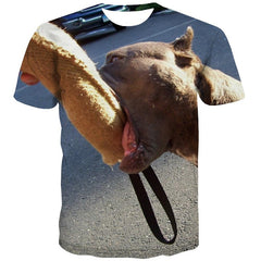 dog shirts Hip hop tshirt 3D Puppy Cute animal men's Cool art costume big Smart dogs
