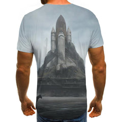 Airship t shirt air ship t shirt 3D flying ship art costume Cool men