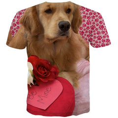 tshirt dog Puppy Cute Pets Novelty 3D shirt Cool men big Smart dogs art costume